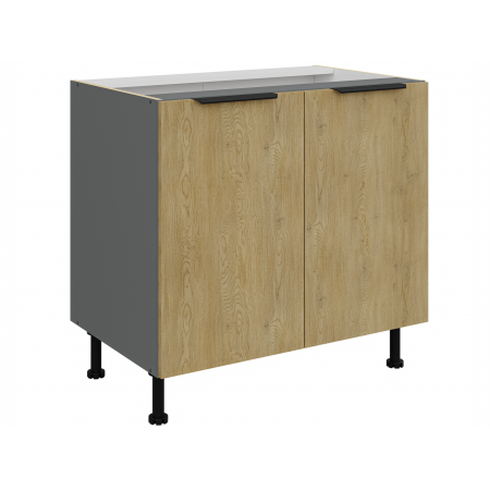 Szafka dolna 80 cm CREMA dąb cremona / antracyt 80 D 2F BB